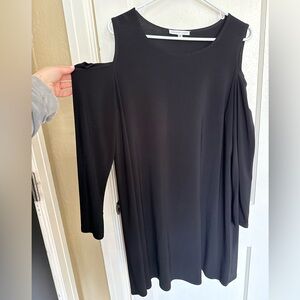 Annalee + Hope Black Cold-Shoulder Long Sleeve Midi Dress. Great condition. XL